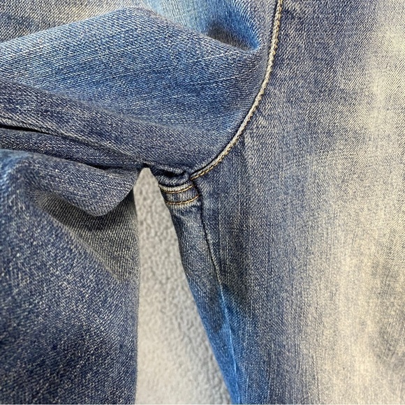 Life in Progress Snap Button Front Disstressed Overalls Sz S - Picture 8 of 13